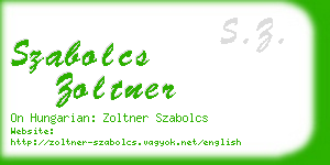 szabolcs zoltner business card